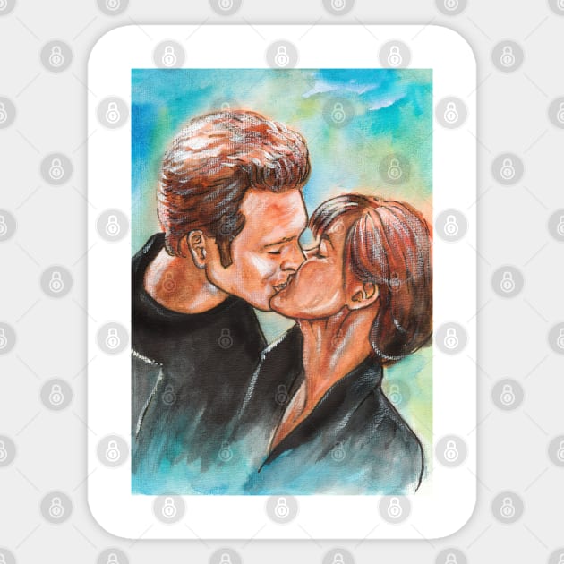 Luke Perry & Shannen Doherty Sticker by Svetlana Pelin